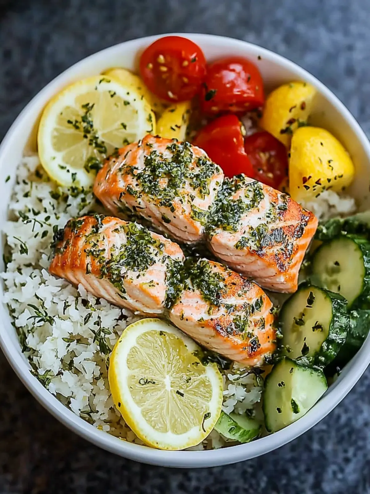 Fresh Lemon Herb Salmon Bowl That Will Brighten Your Dinner 2 Fresh Lemon Herb Salmon Bowl
