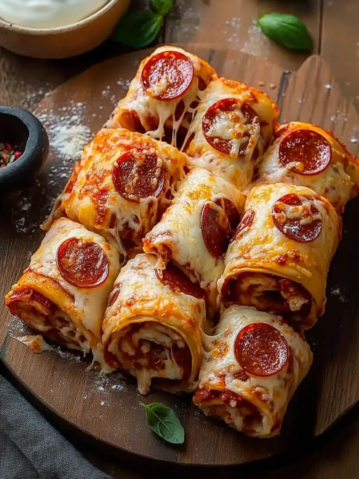 Cheesy Pepperoni Pizza Roll Ups