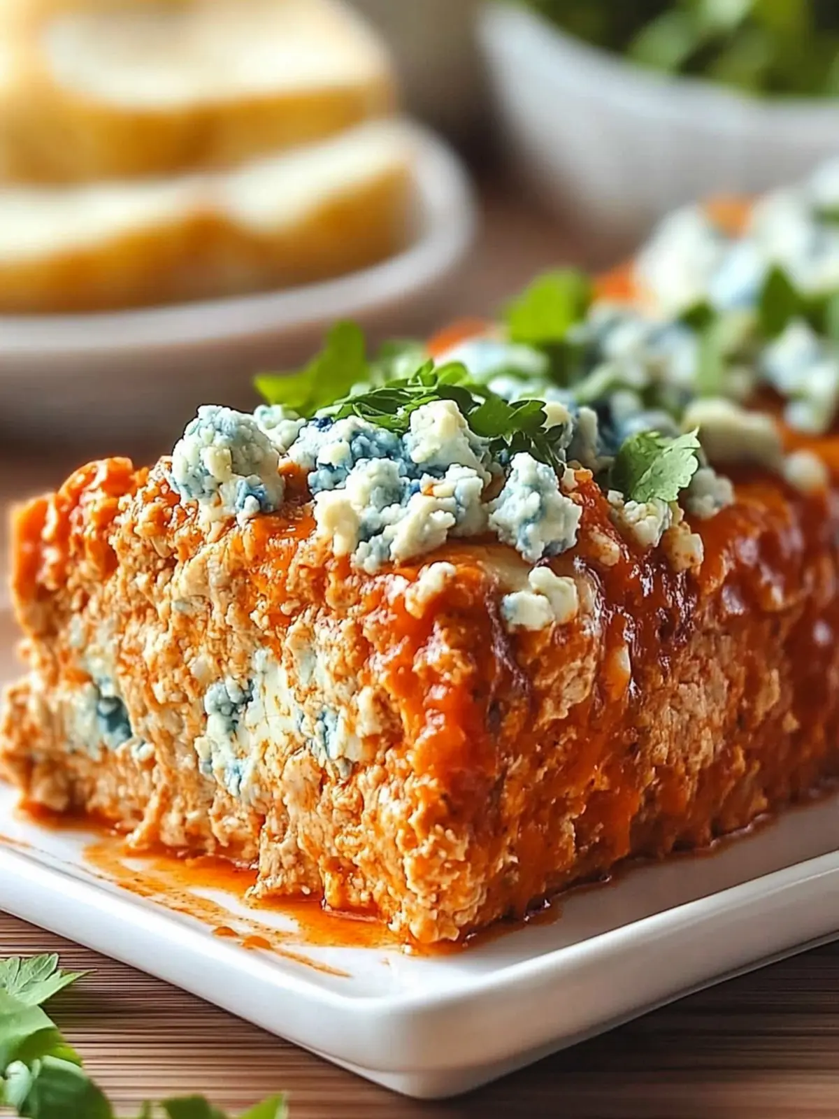 Savory Buffalo Chicken Meatloaf with Blue Cheese Magic 2 Buffalo Chicken Meatloaf with Blue Cheese