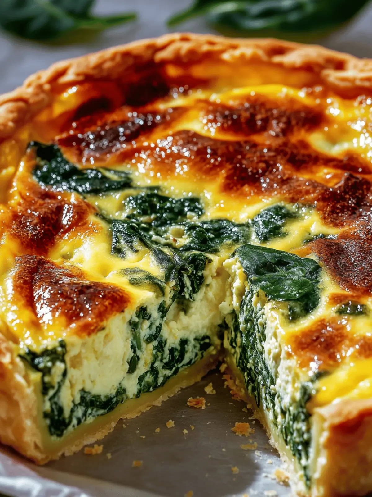 Irresistible Ricotta Spinach Quiche: No Crust, All Flavor! 4 Ricotta Spinach Quiche (Crustless)