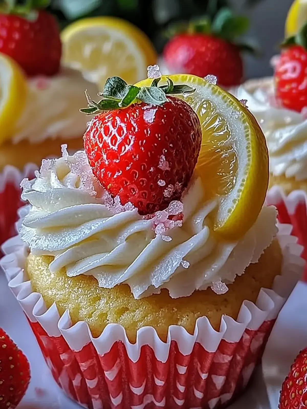 Juicy and Refreshing Strawberry Lemonade Cupcakes