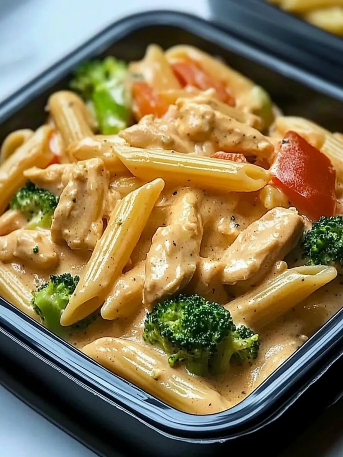 Creamy Chicken Penne Pasta with Broccoli & Peppers