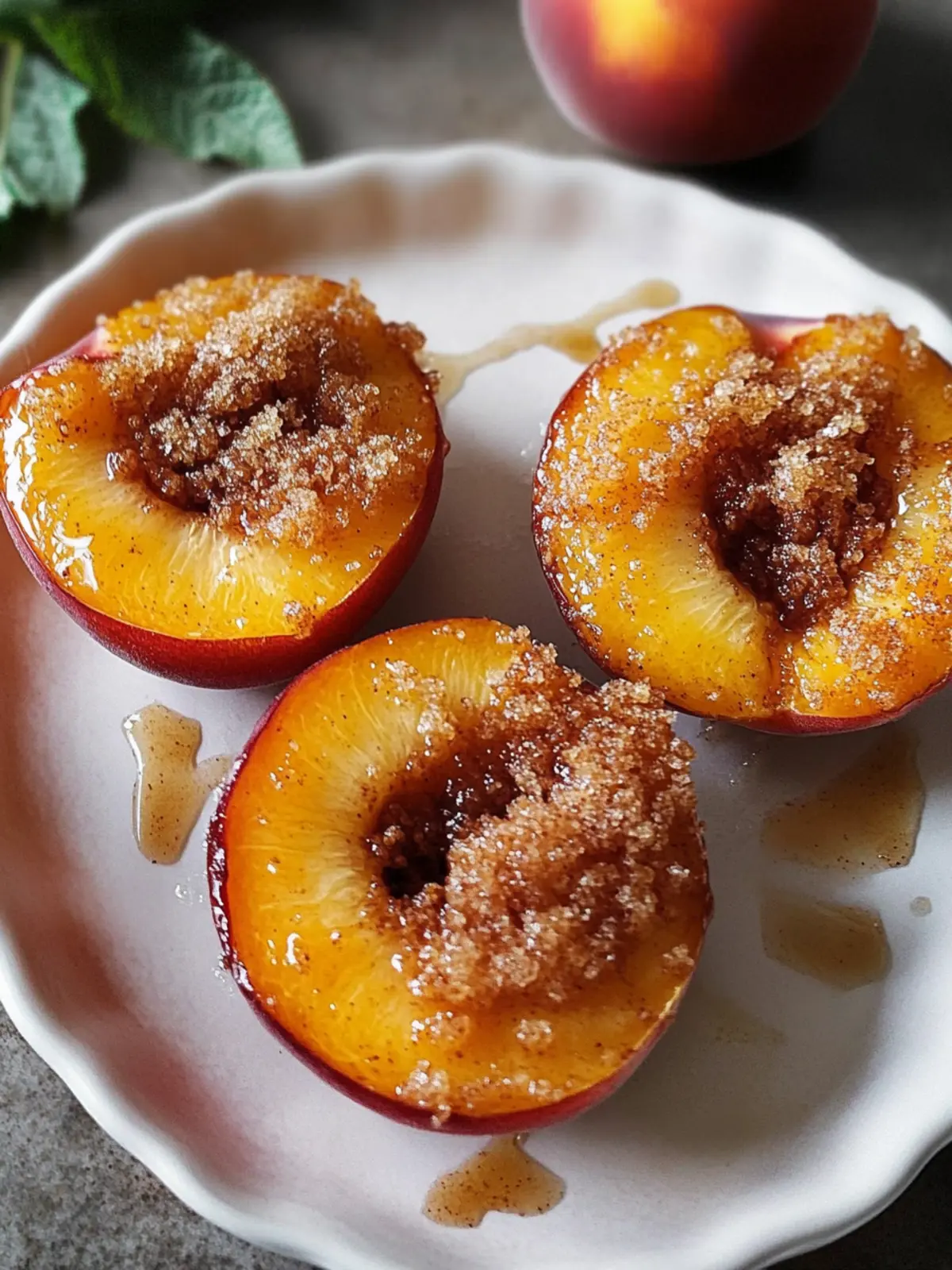 Divine Brown Sugar Cinnamon Baked Peaches