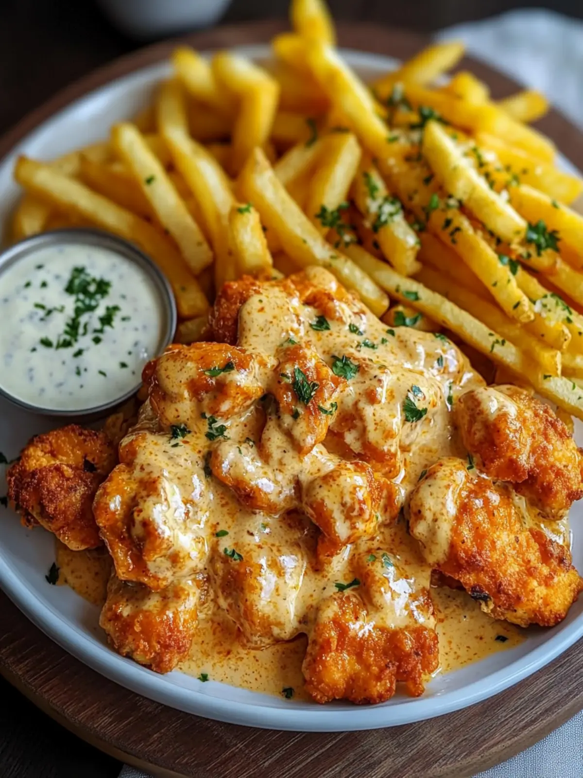 Fiery Cream Chicken with Fries You'll Crave This Week 2 Fiery Cream Chicken with Fries on the Side