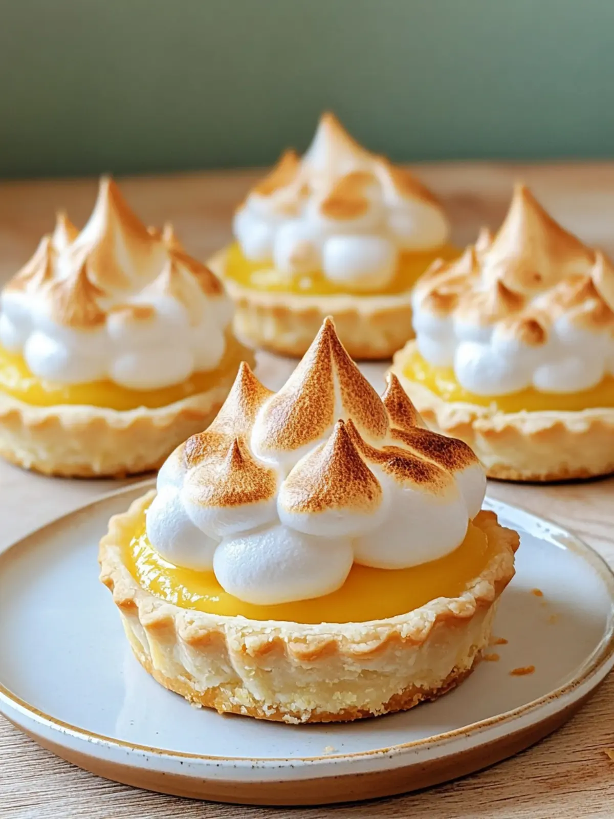 Irresistible Baby Lemon Impossible Pies with Toasted Meringue 4 BABY LEMON IMPOSSIBLE PIES WITH TOASTED MERINGUE TOPPING