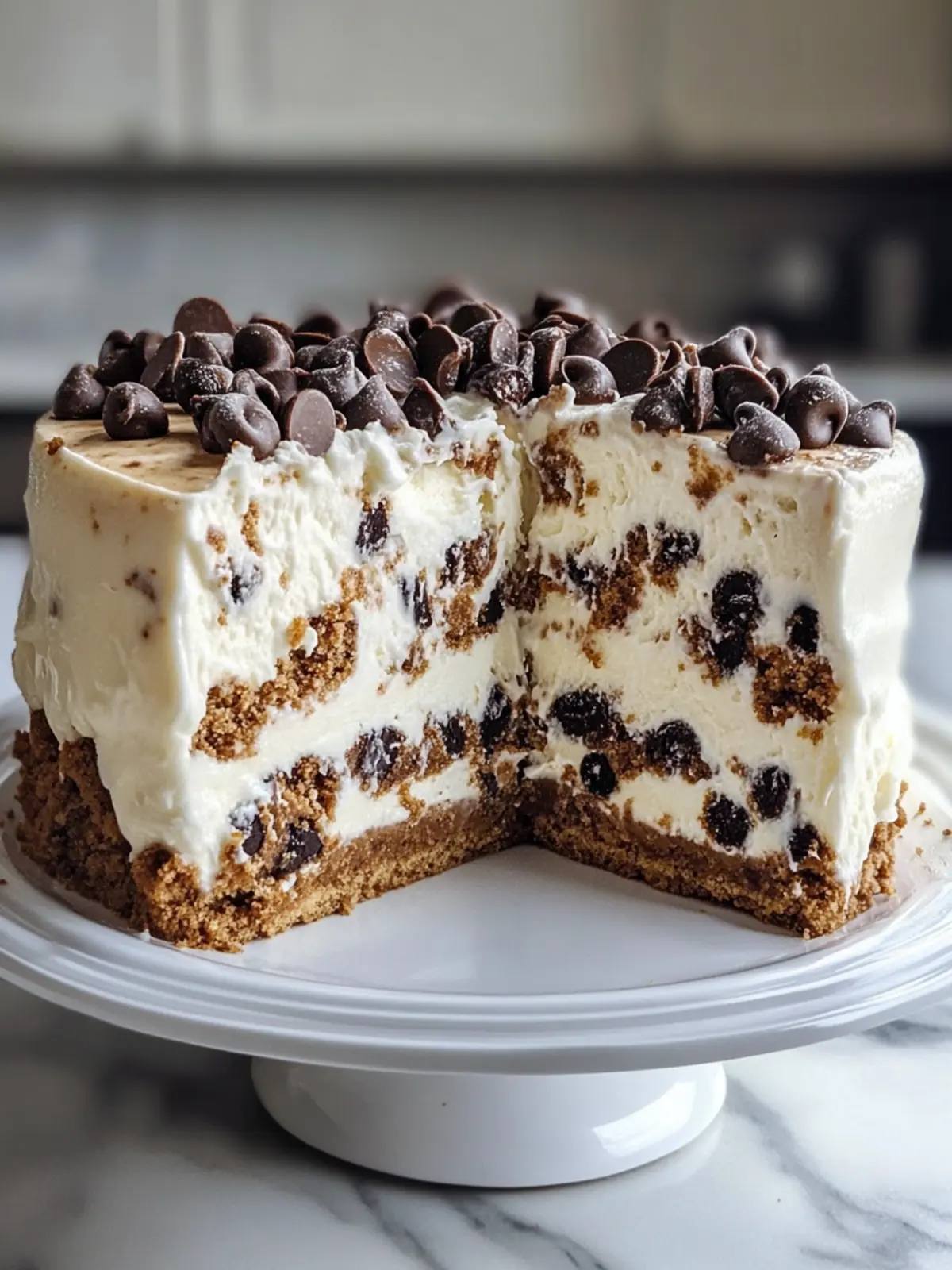 Chocolate Chip Cookie Dough Ice Cream Cake