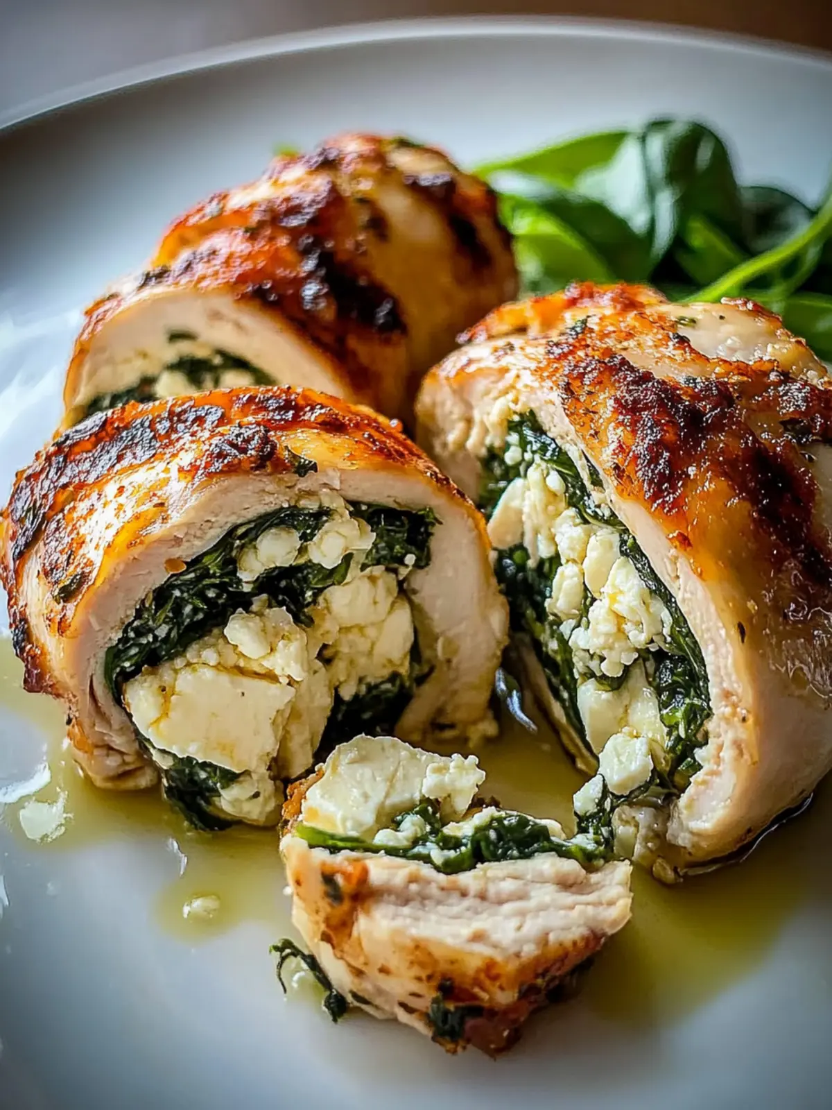 Irresistible Rolled Chicken with Feta & Spinach Delight 3 Irresistible Rolled Chicken with Feta & Spinach