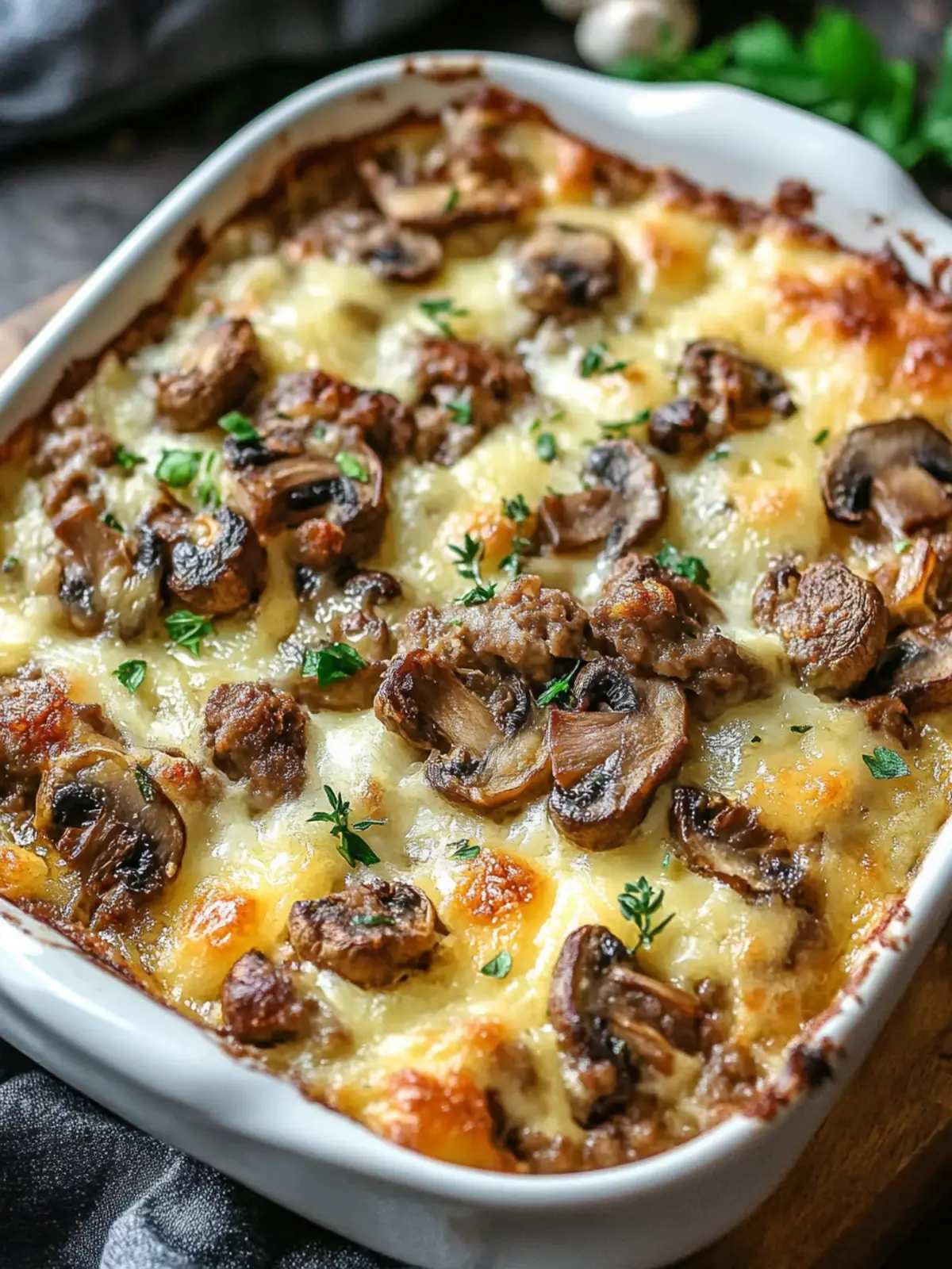 Mouthwatering Hamburger Mushroom Bake Your Family Will Love 3 Hamburger Mushroom Bake