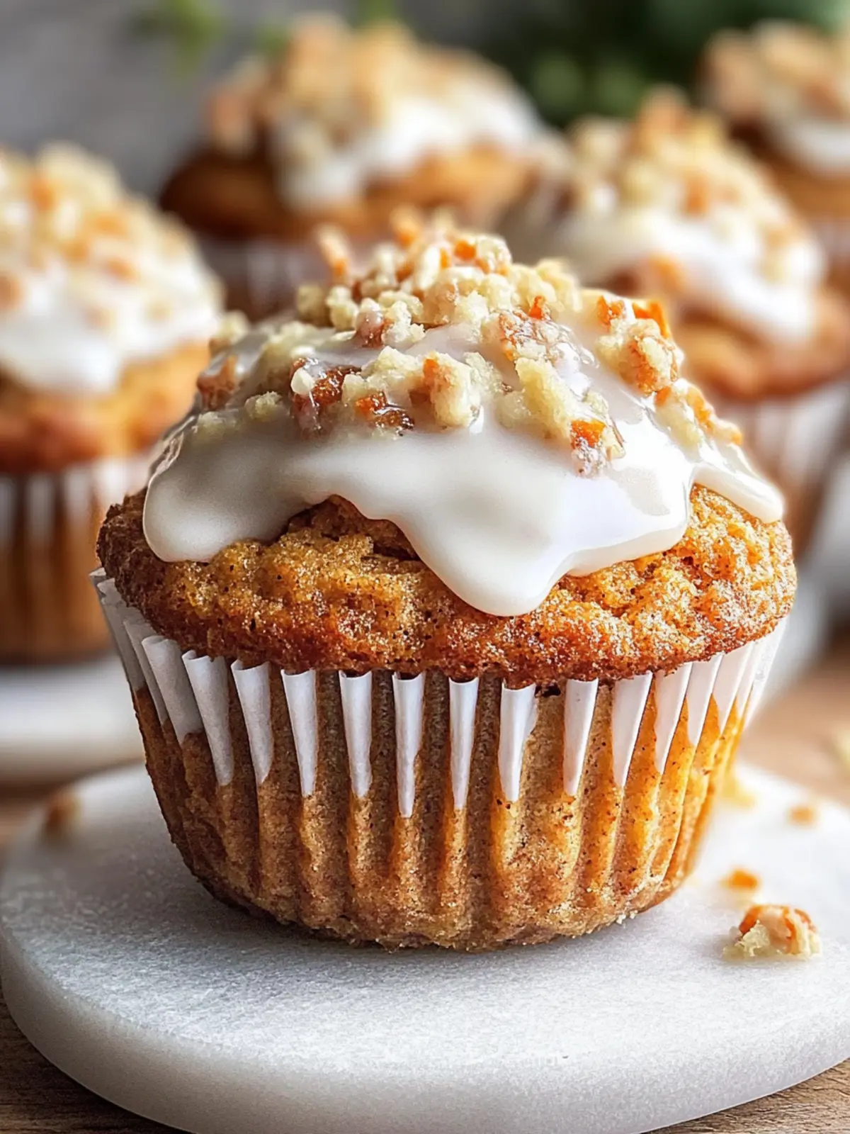 Irresistible Carrot Cake Muffins with Cream Cheese Glaze 3 Carrot Cake Muffins with Cream Cheese Glaze