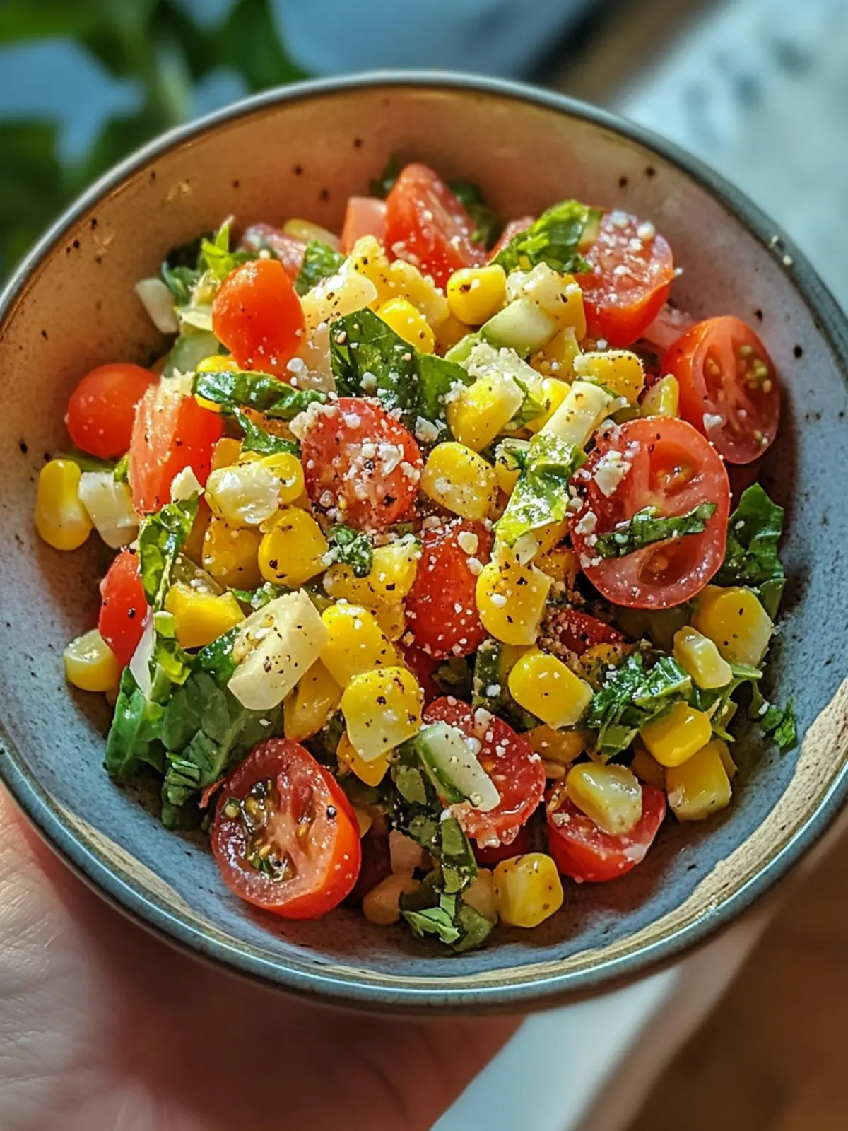 Sweet and Zesty Corn, Tomato, and Onion Salad with Butter Dressing 3 CORN, TOMATO, AND ONION SALAD WITH BUTTER DRESSING