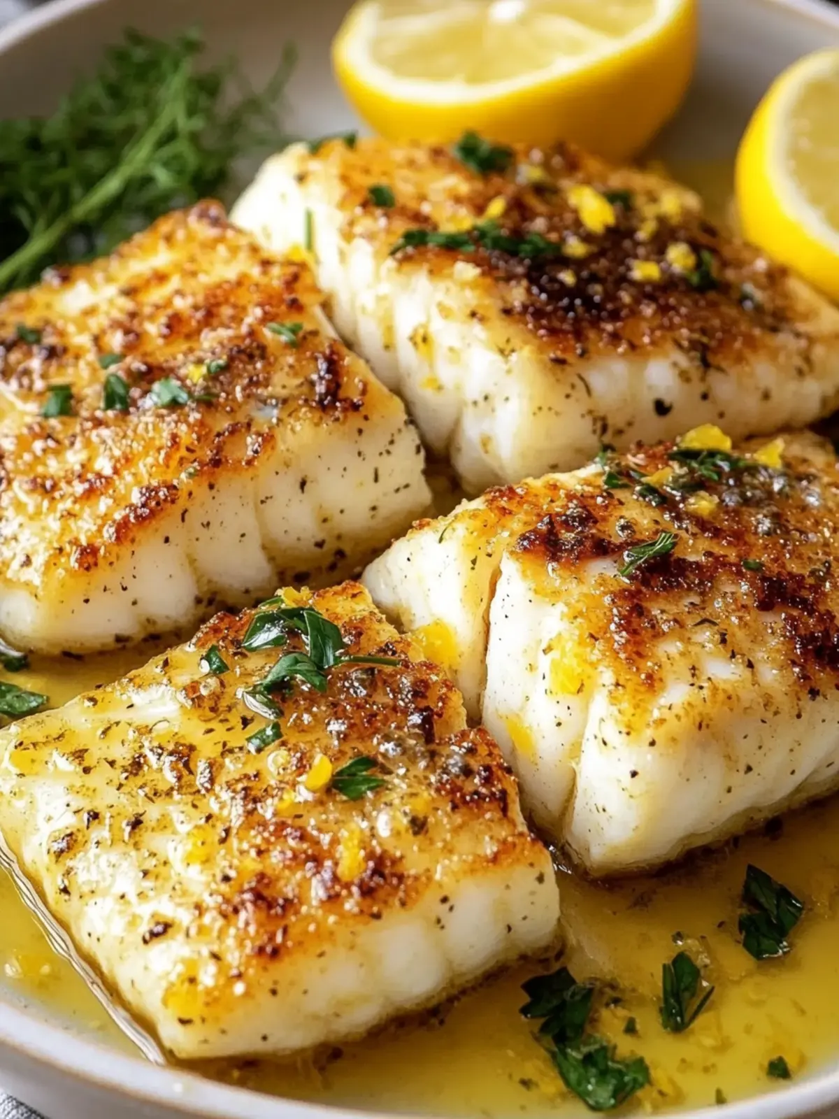 Crispy Seared White Fish with Zesty Herb-Lemon Butter Bliss 2 Crispy Seared White Fish with Bright Herb-Lemon Butter Glaze