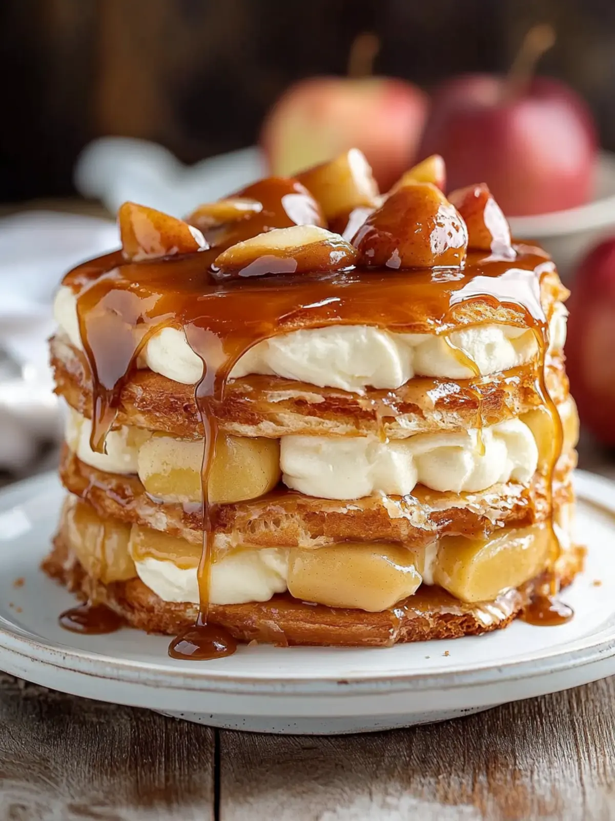 Caramel Apple  clair Cake
