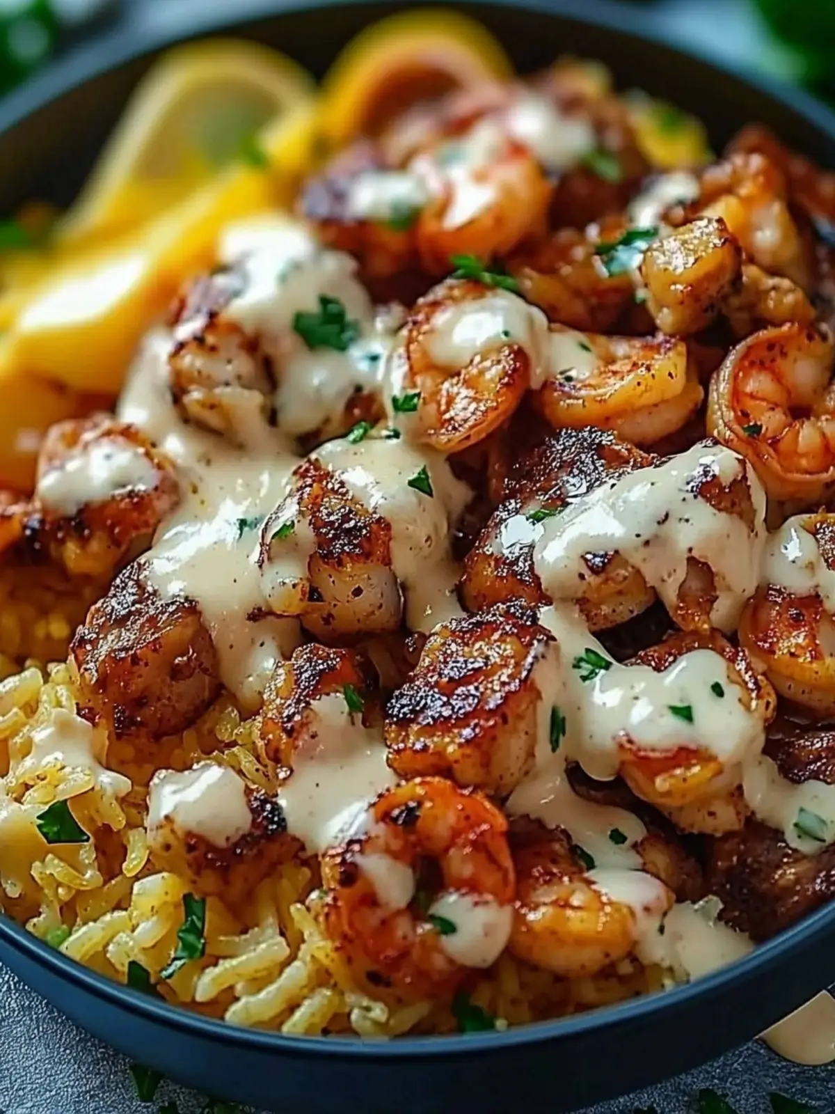 Savor Homemade Jerk Steak and Shrimp Over Tropical Yellow Rice 3 Homemade Jerk Steak and Shrimp Over Tropical Yellow Rice