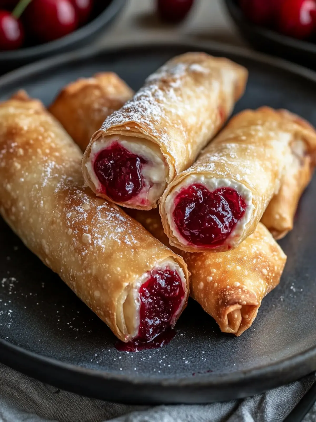Cherry Cheesecake Egg Rolls for a Sweet, Crunchy Treat 4 Cherry Cheesecake Egg Rolls