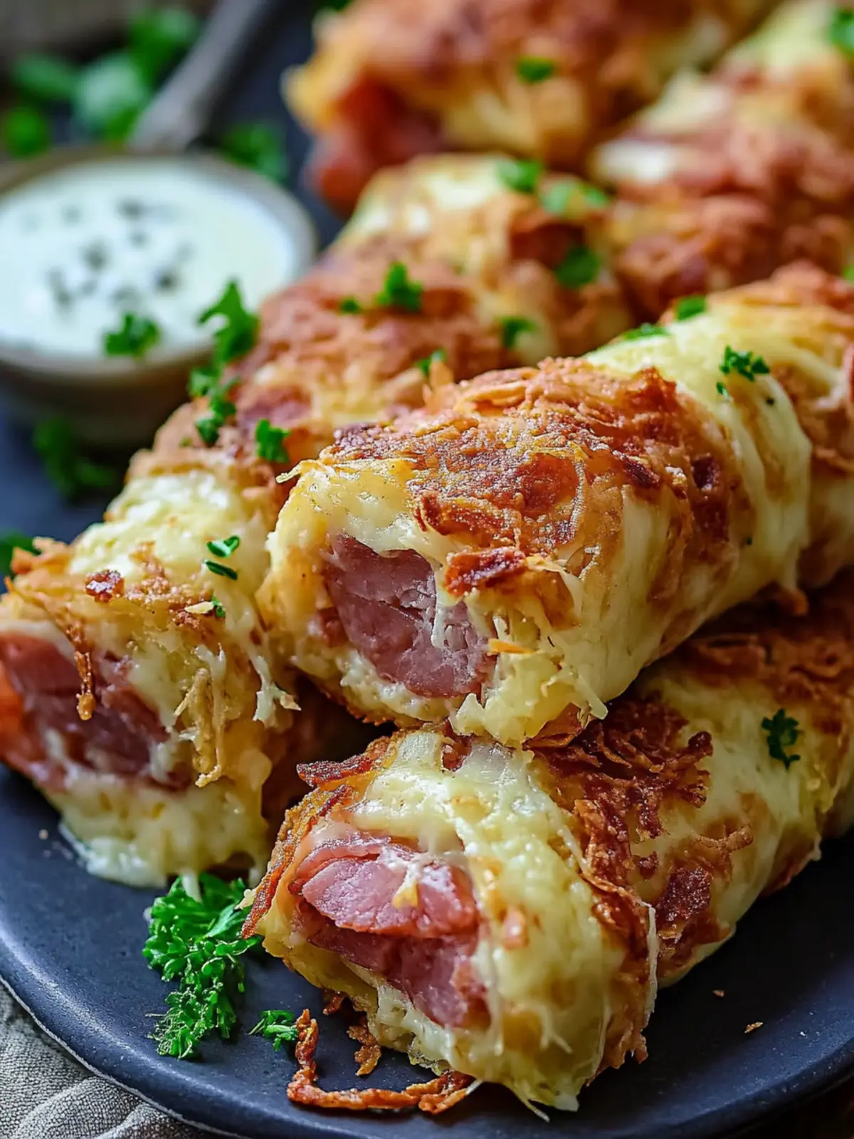 Keto Crispy Reuben Roll-Ups