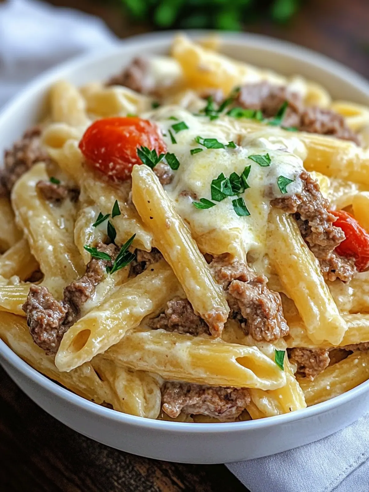 Mouthwatering Philly Cheesesteak Pasta with Creamy Dressing 3 PHILLY CHEESESTEAK PASTA WITH CREAMY DRESSING
