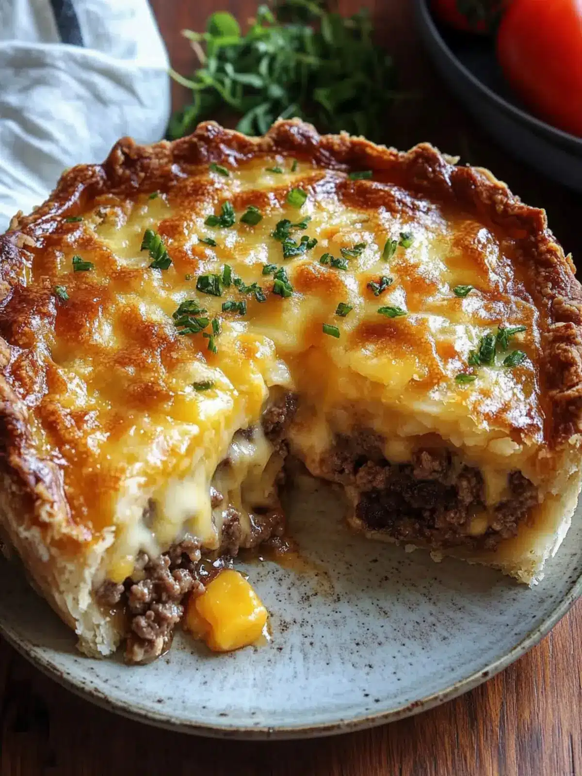 Irresistible Homemade Cheeseburger Pie for Cozy Family Nights 3 Homemade Cheeseburger Pie for Cozy Family Nights