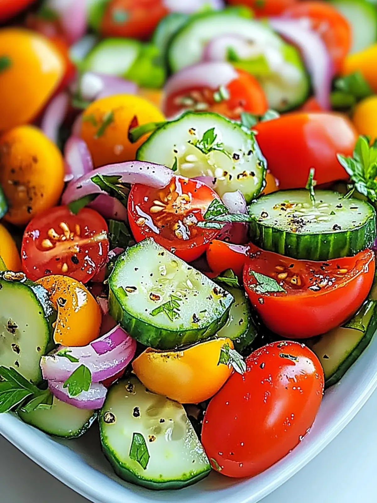 Refreshing Chilled Cucumber Tomato Salad for Hot Summer Days 4 Chilled Cucumber Tomato Salad