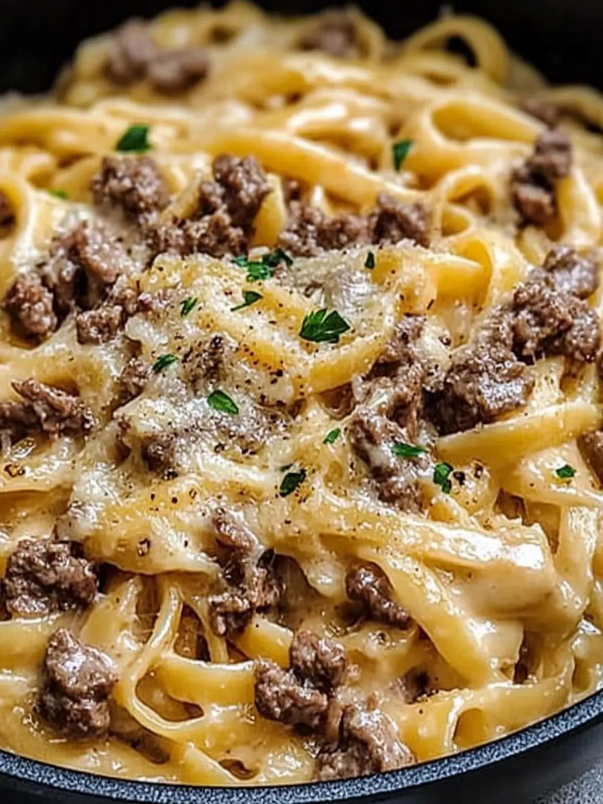 Garlic Butter Beef Pasta in One Pot