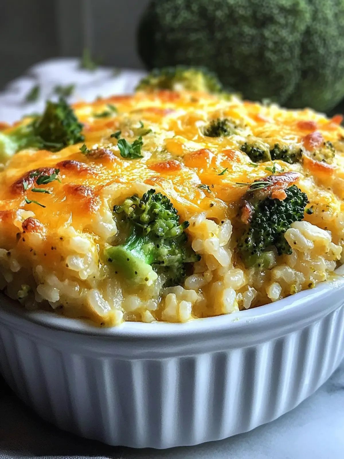 Broccoli cheese rice casserole