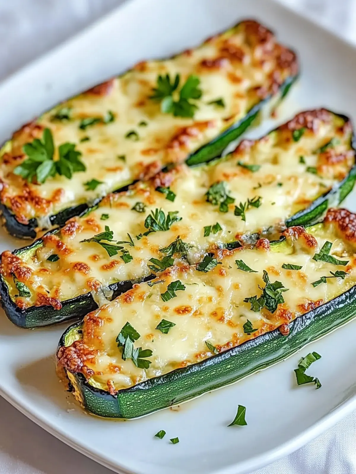 Gourmet Garlic Zucchini Steaks with Cheese - A Flavor Bomb! 4 Gourmet Garlic Zucchini Steaks with Cheese