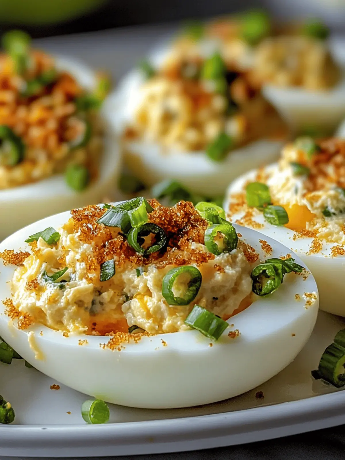 Jalape o Popper Deviled Eggs A Creamy Spicy Delight! 2 Jalape o Popper Deviled Eggs Creamy, Spicy & Crowd-Pleasing!