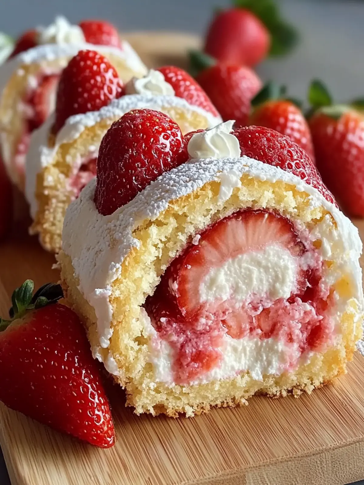 Delicious No-Bake Strawberry Shortcake Cheesecake Rolls Recipe 3 Strawberry Shortcake Cheesecake Rolls
