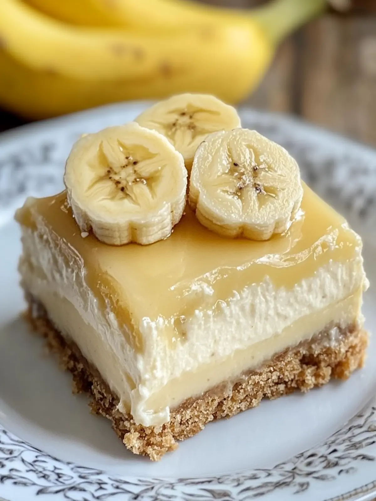 Indulge in Heavenly Banana Cream Cheesecake Bars Today 4 Banana Cream Cheesecake Bars