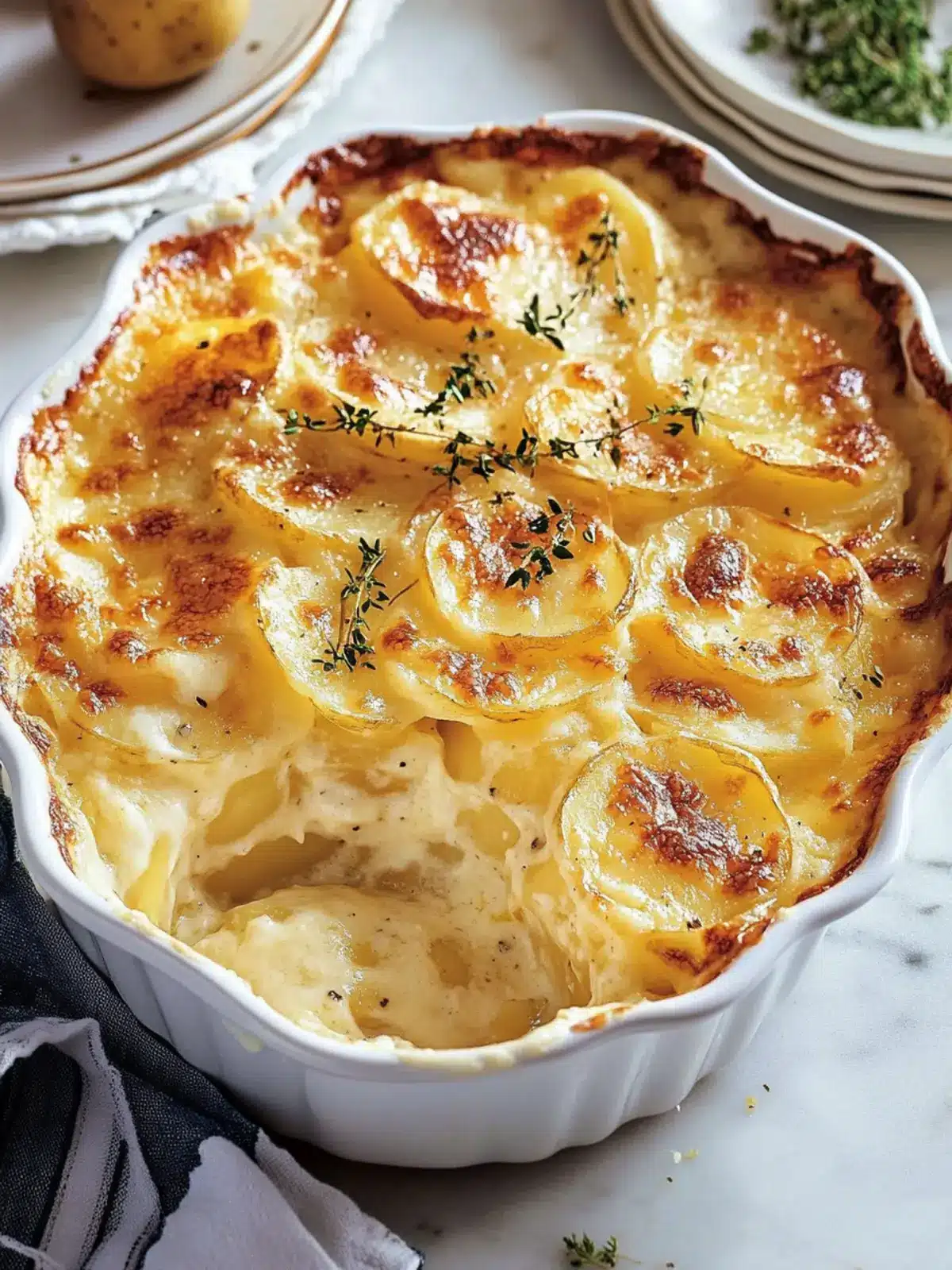 Creamy Cheddar and Gruy re Scalloped Potatoes