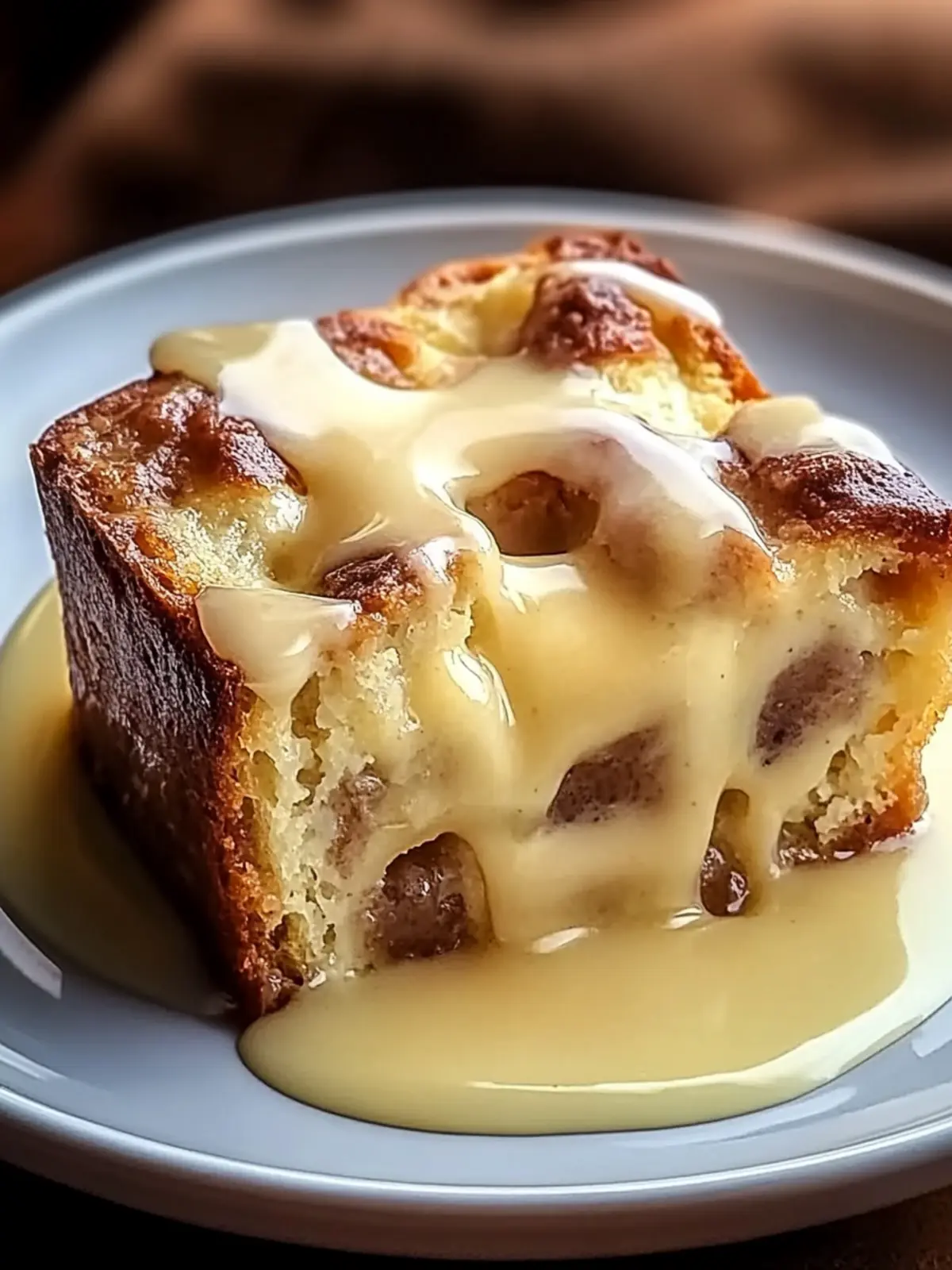 Bread Pudding with Vanilla Sauce