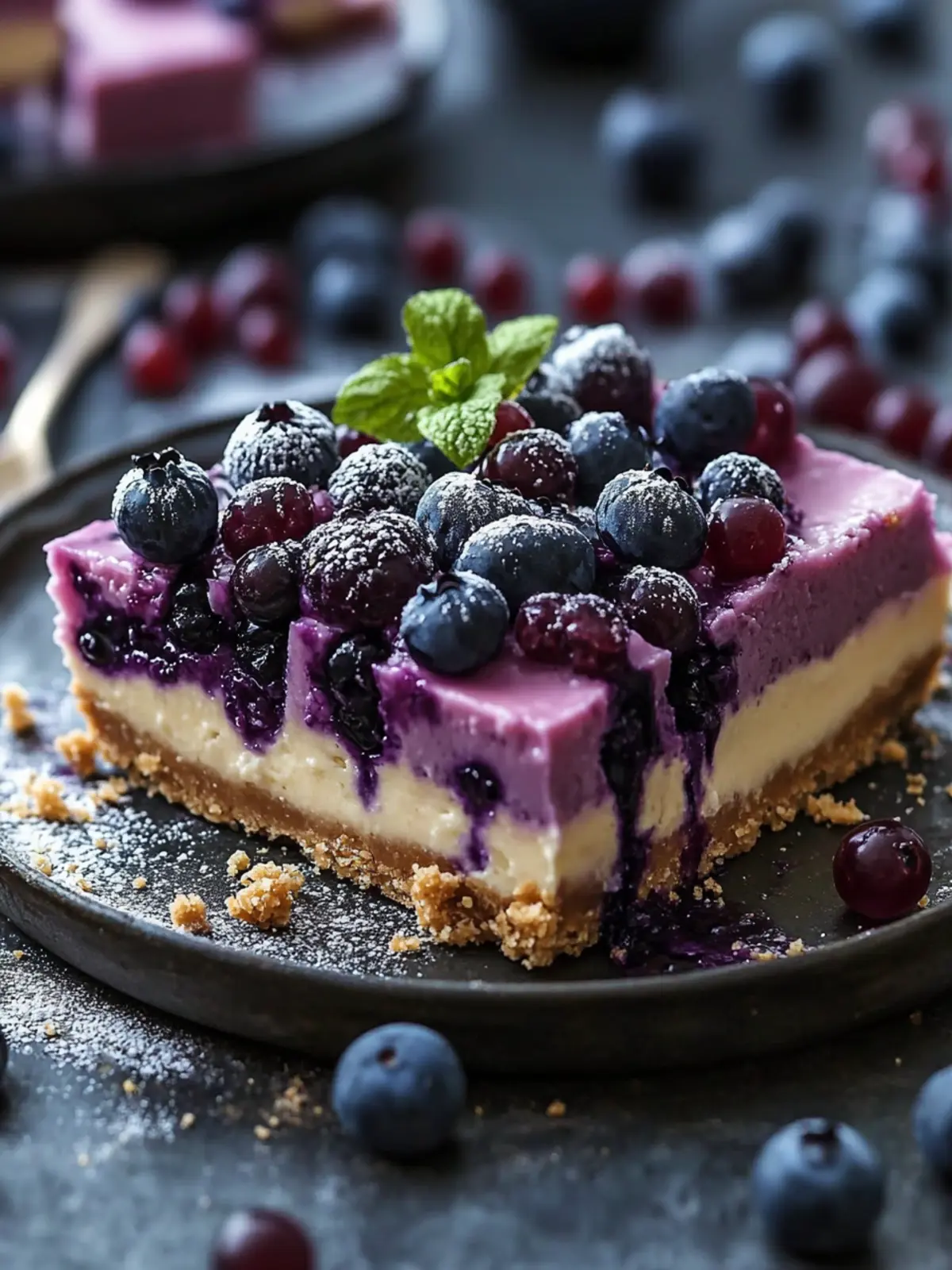 Irresistible Blueberry and Currant Cheesecake Delight 4 Blueberry and Currant Cheesecake