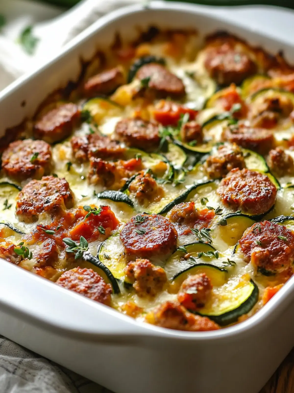 Low Carb Zucchini and Sausage Casserole Your New Weeknight Winner 3 Low Carb Zucchini and Sausage Casserole