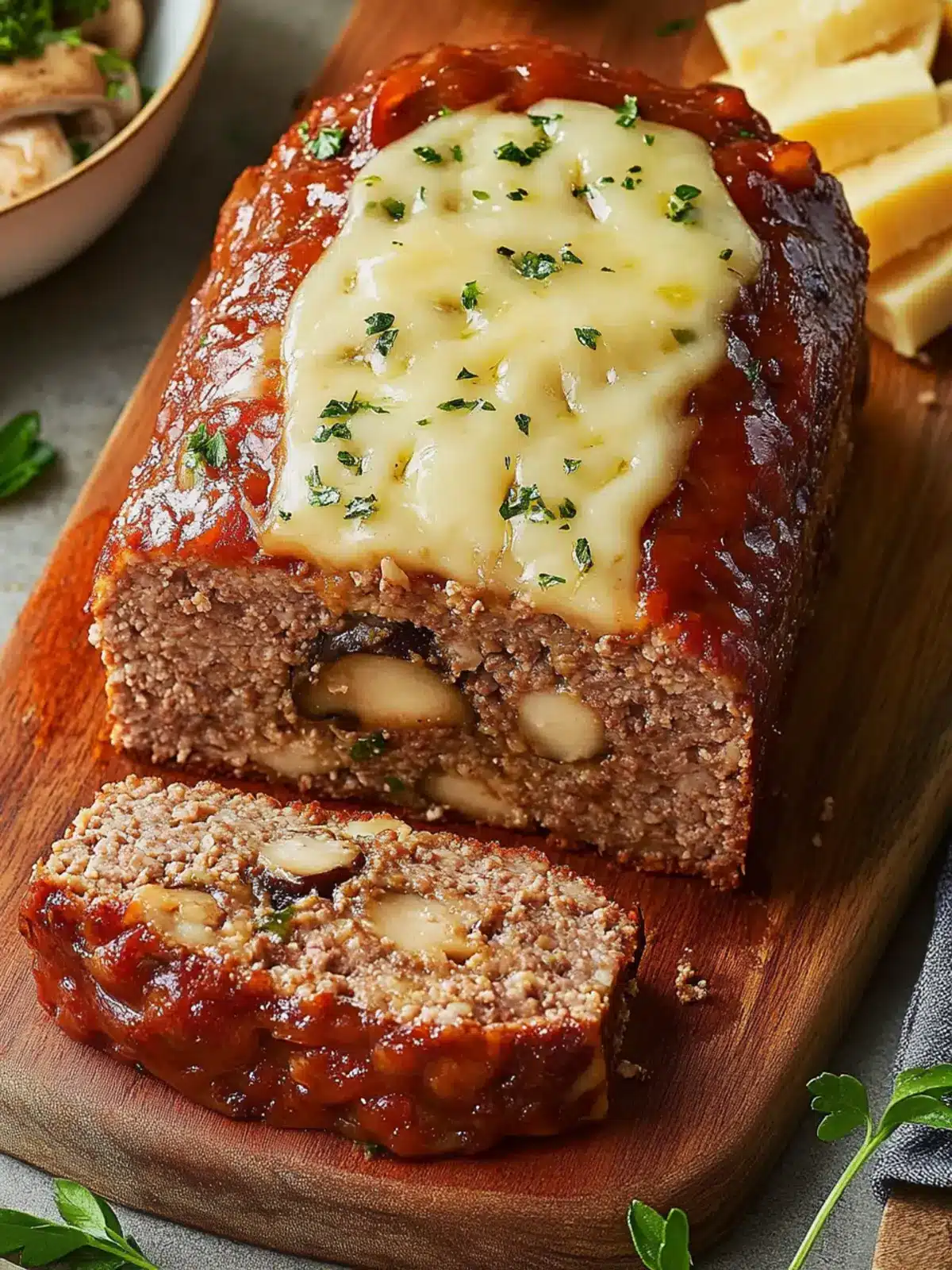 Mouthwatering Mushroom Swiss Cheese Meatloaf for Cozy Nights 3 Mushroom Swiss Cheese Meatloaf