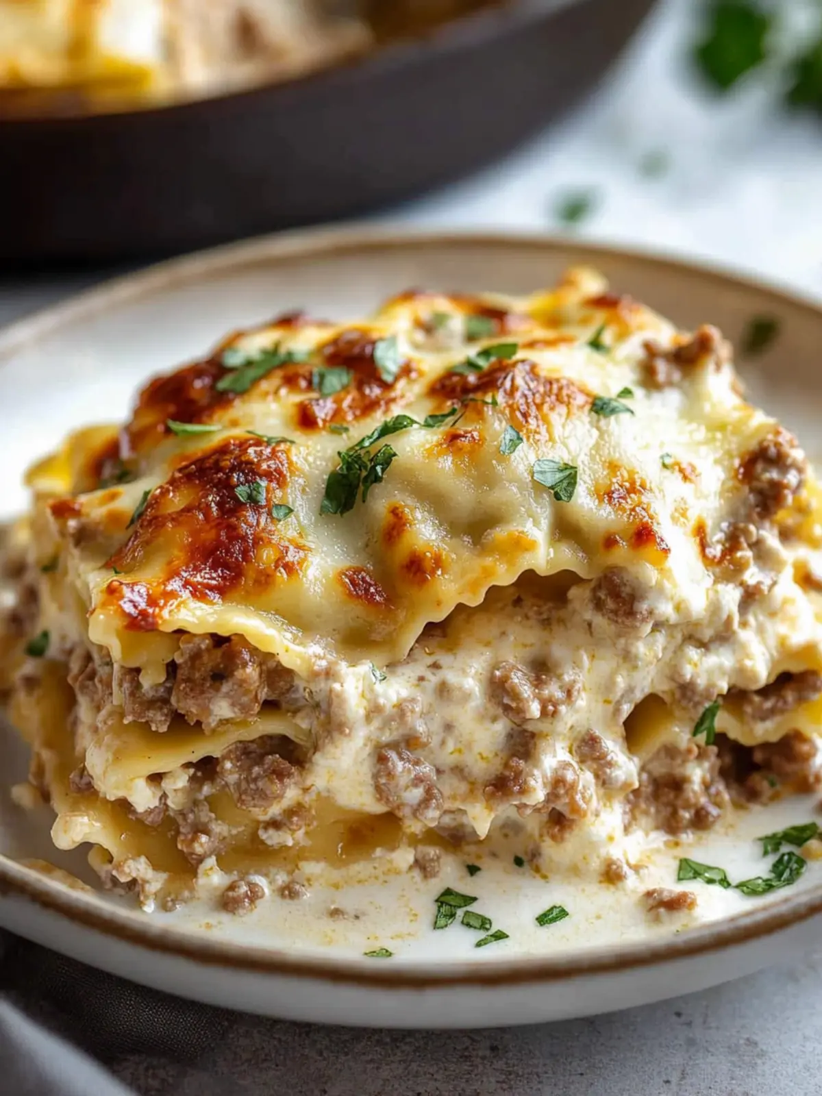 Sausage Alfredo Ravioli Lasagna