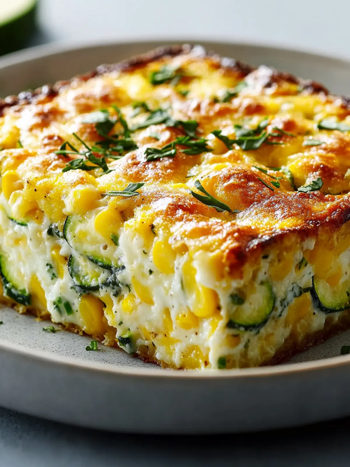 Cheesy Corn, Zucchini & Herb Breakfast Bake You ll Crave! 3 Corn, Zucchini & Herb Breakfast Bake (Crustless & Cheesy)