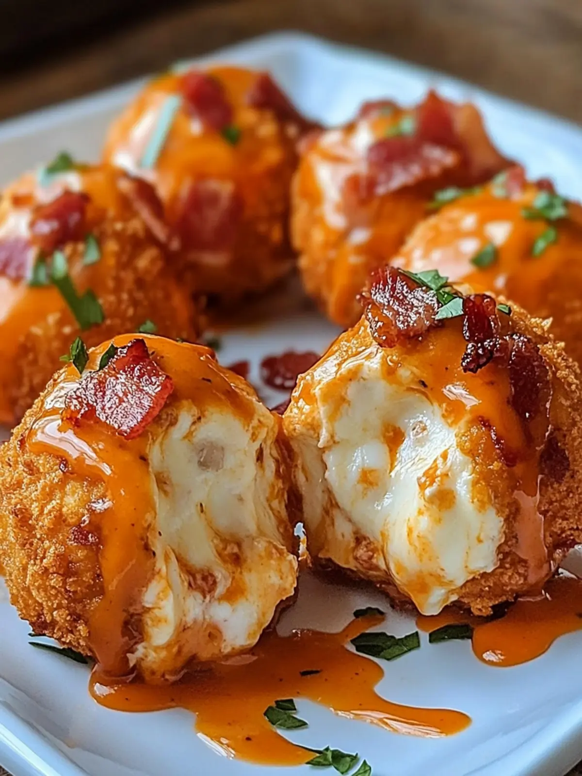 Buffalo Chicken Bacon Mozzarella Bombs