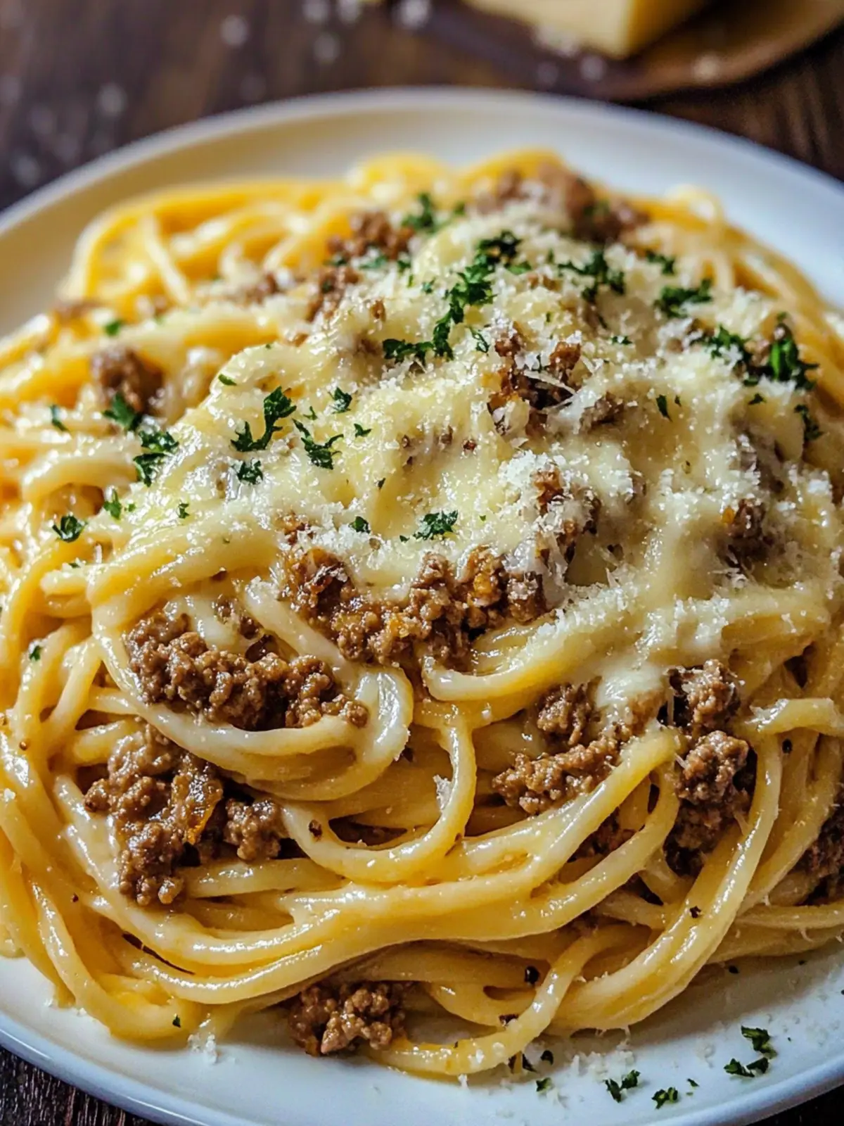 Cheesy Four-Cheese Ground Beef Linguine for Cozy Nights 2 Cheesy Four-Cheese Ground Beef Linguine
