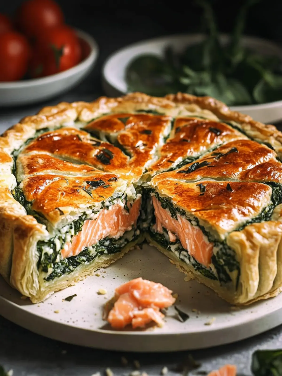 Savory Rice & Spinach Puff Pastry Salmon Cake You ll Love 3 Rice & Spinach Puff Pastry Salmon Cake