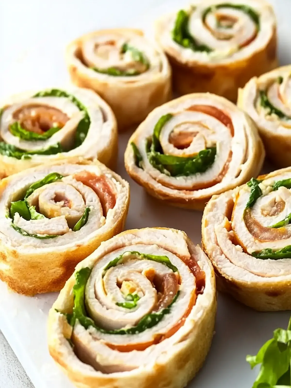 Turkey & Tomato Pinwheel Sandwiches