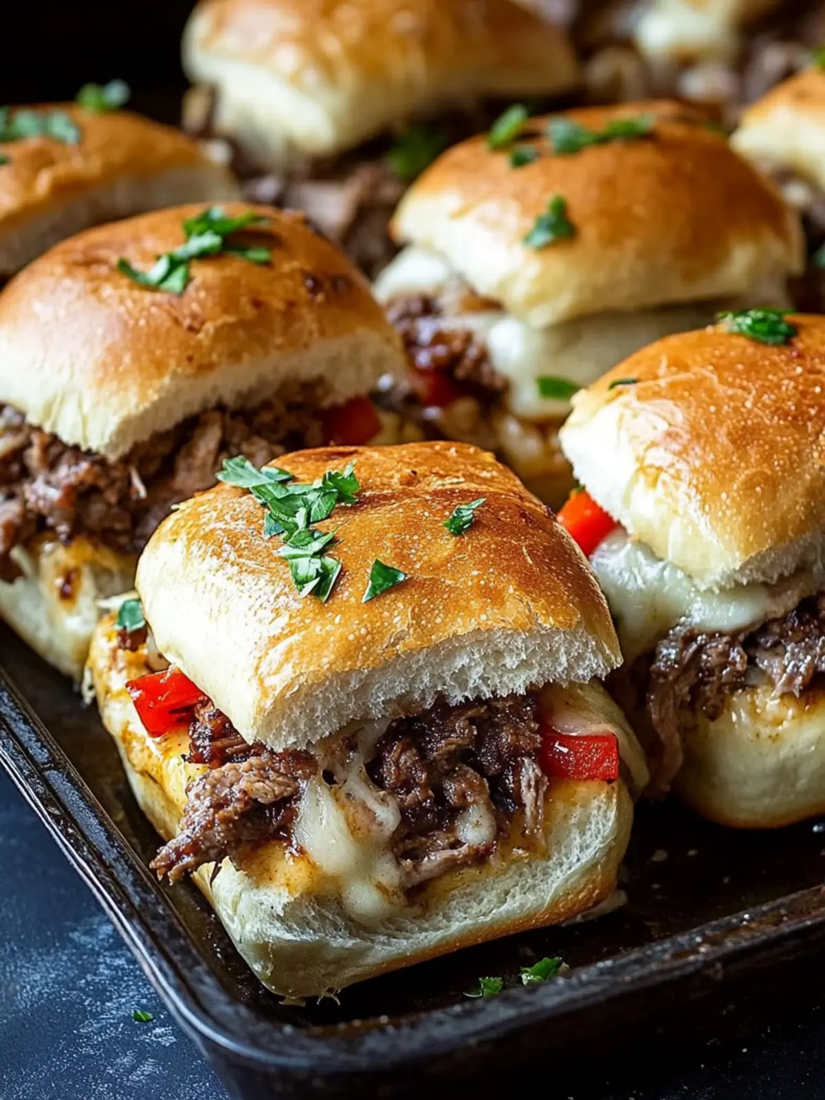 Philly Cheesesteak Sliders