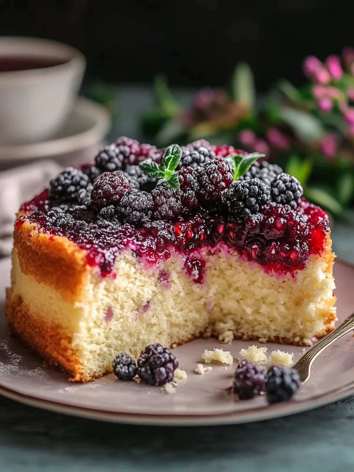Cottage Cheese and Berry Jam Cake