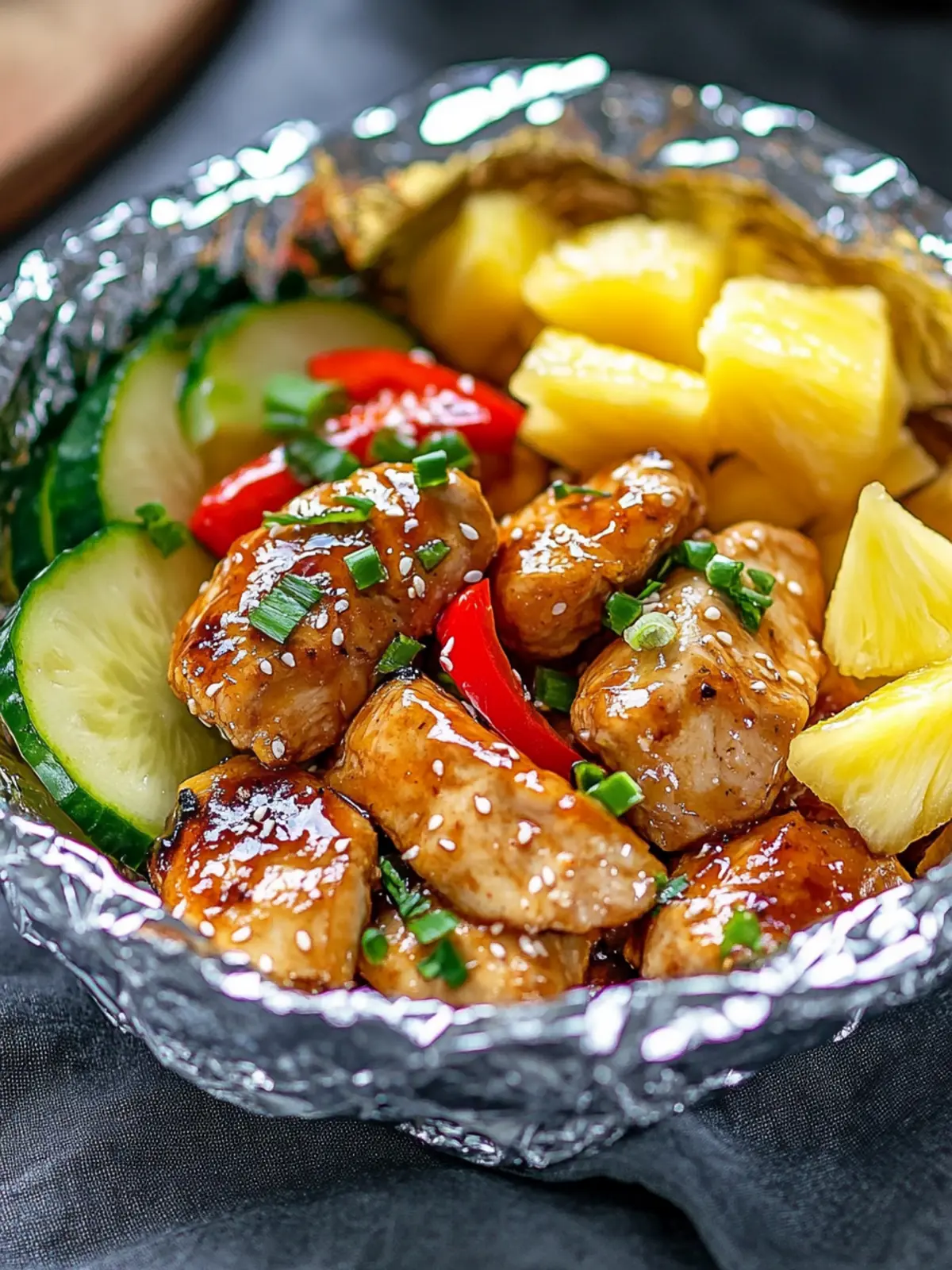 Teriyaki Chicken and Pineapple Foil Packets for the Win 3 TERIYAKI CHICKEN AND PINEAPPLE FOIL PACKETS