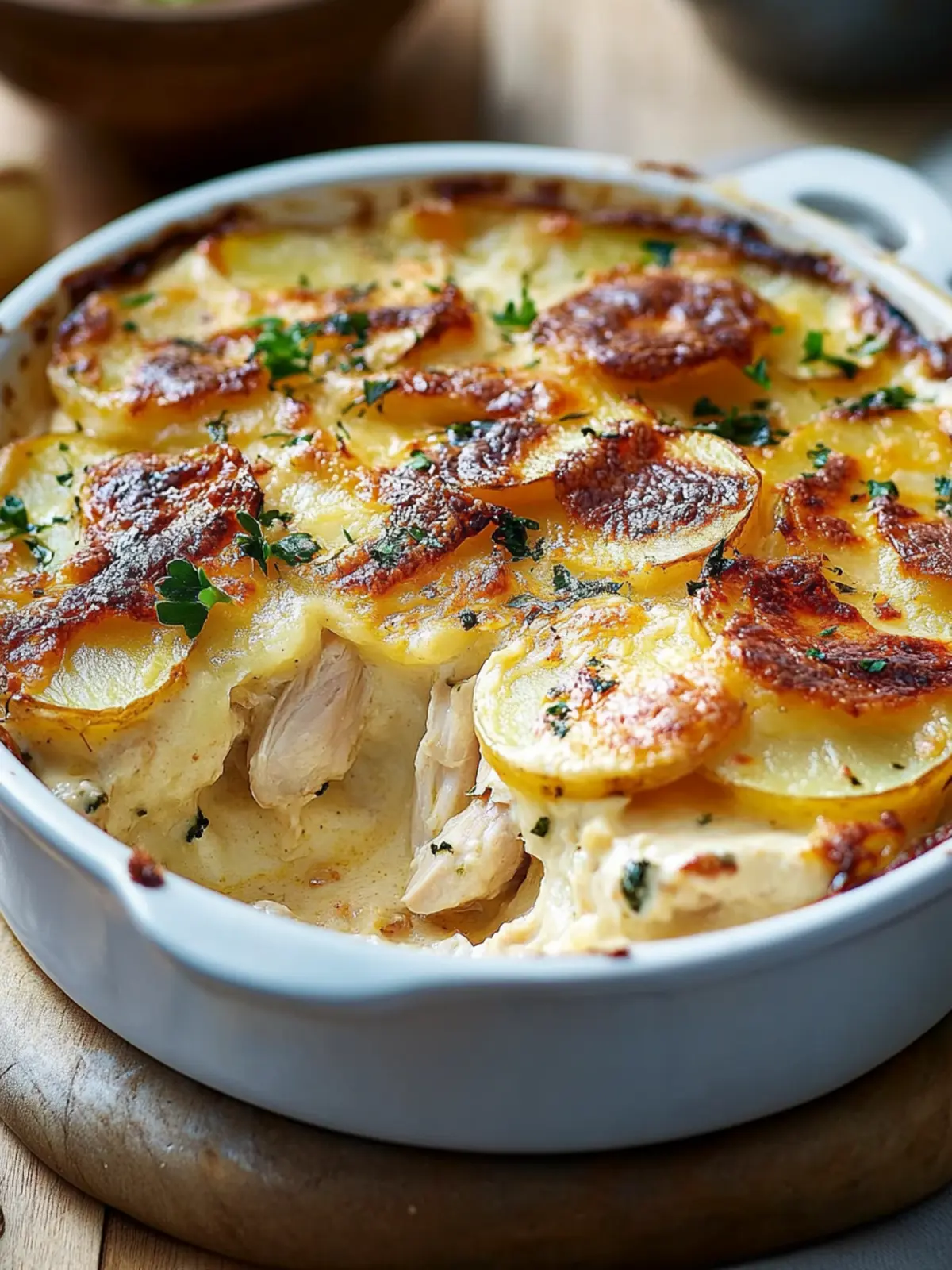 . Baked Potato & Chicken Cream Dish