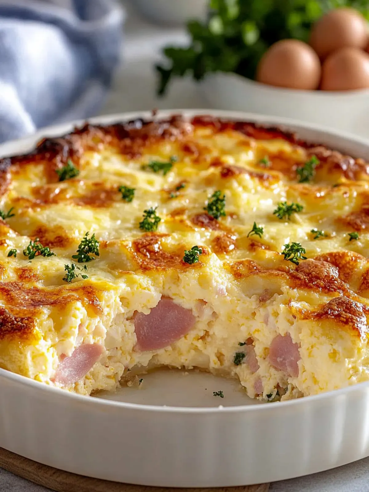 Irresistible Homestyle Crustless Ham & Cheese Egg Bake Bliss 3 Homestyle Crustless Ham & Cheese Egg Bake