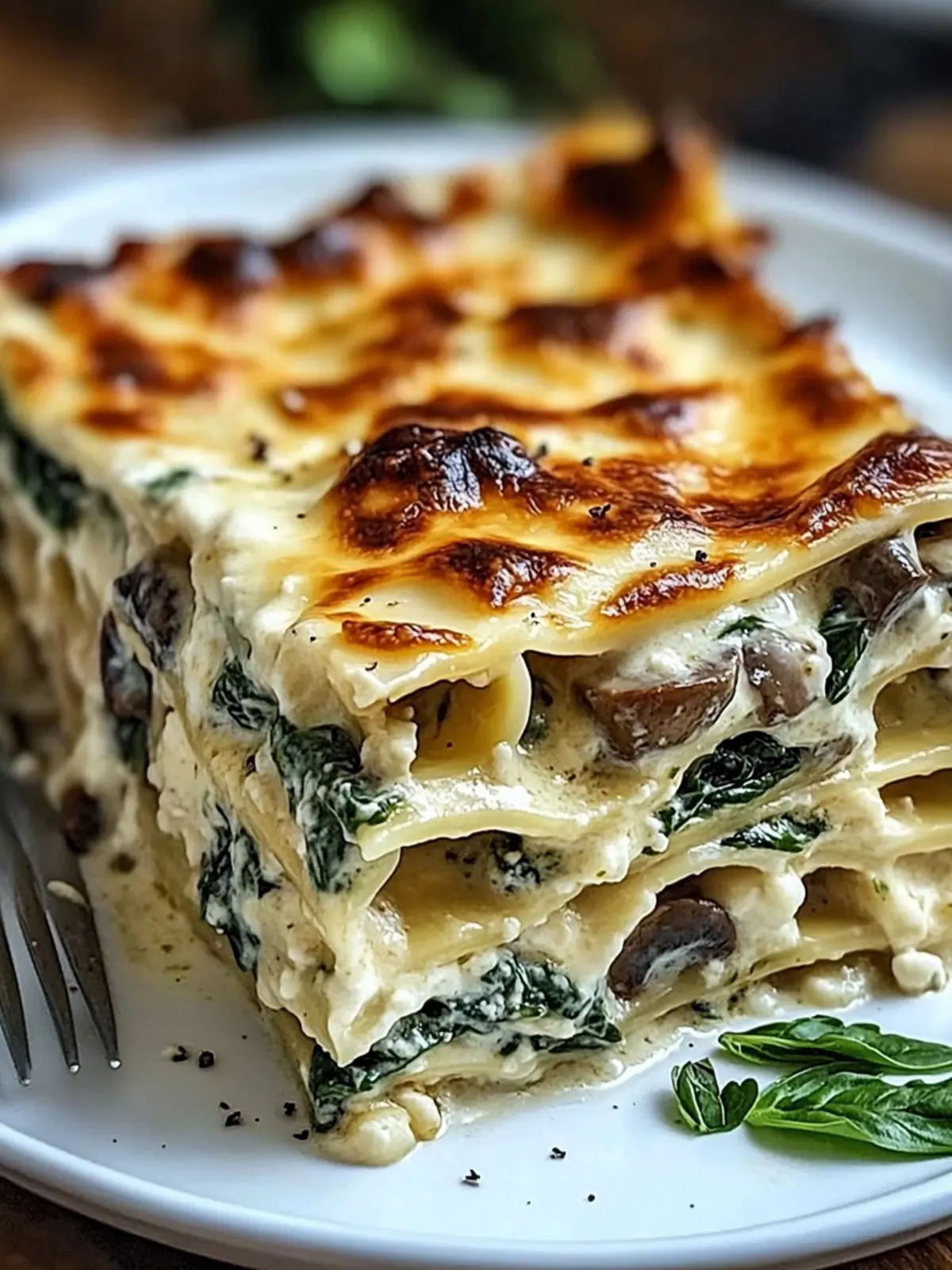 Creamy Spinach & Mushroom White Sauce Lasagna That Delivers Smiles 2 Creamy Spinach & Mushroom White Sauce Lasagna