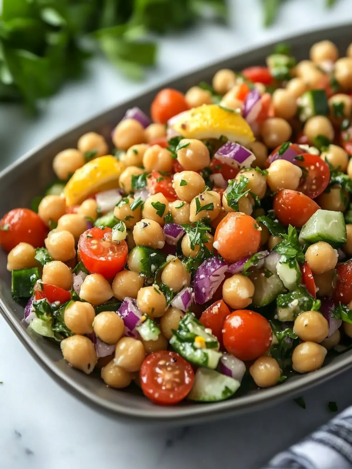 Mediterranean Chickpea Salad with Lemon Vinaigrette Bliss 2 Mediterranean Chickpea Salad with Lemon Vinaigrette: The Best Summer Dish