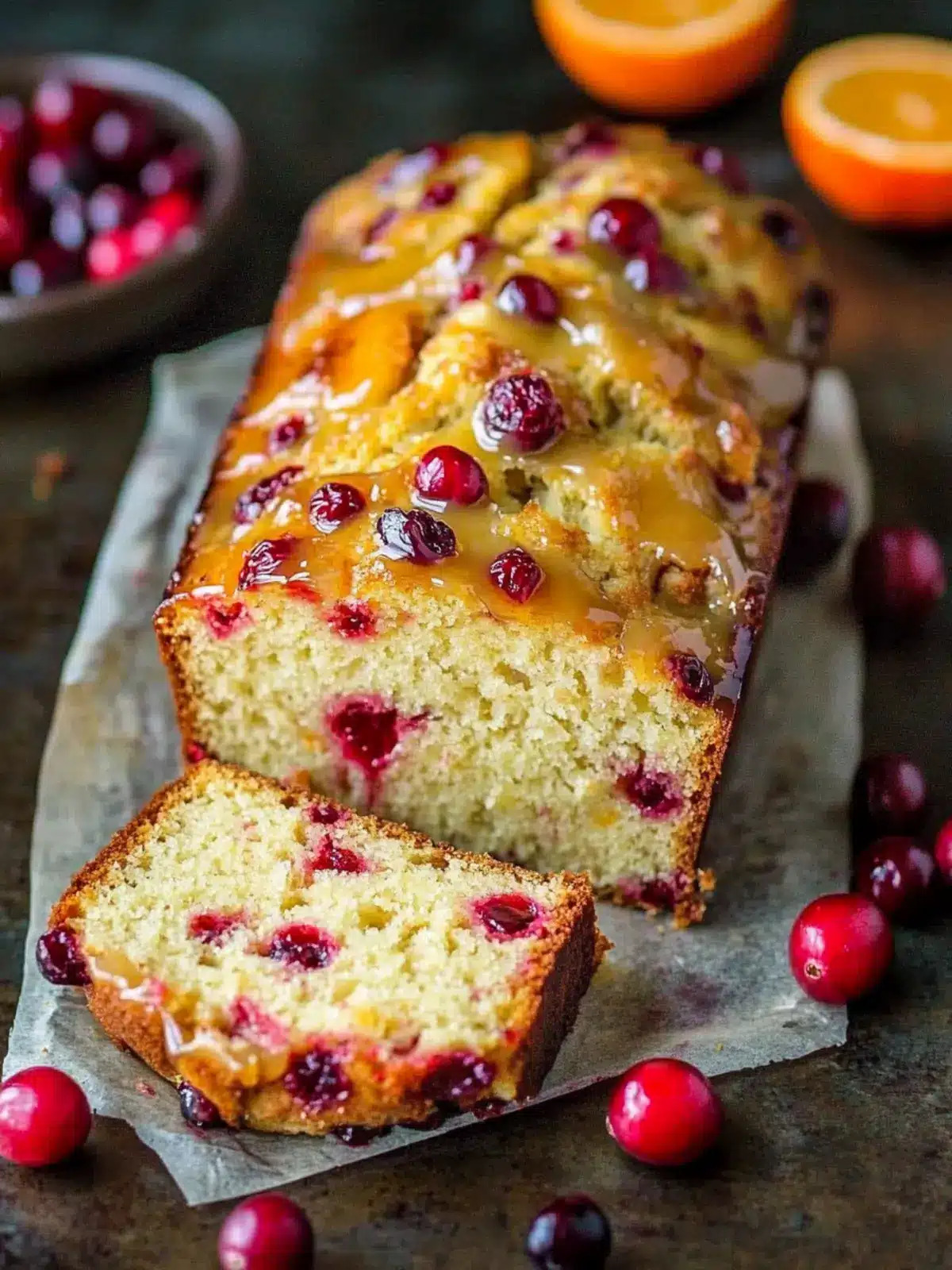 Cranberry Orange Glazed Loaf that Brightens Your Day 2 Cranberry Orange Glazed Loaf