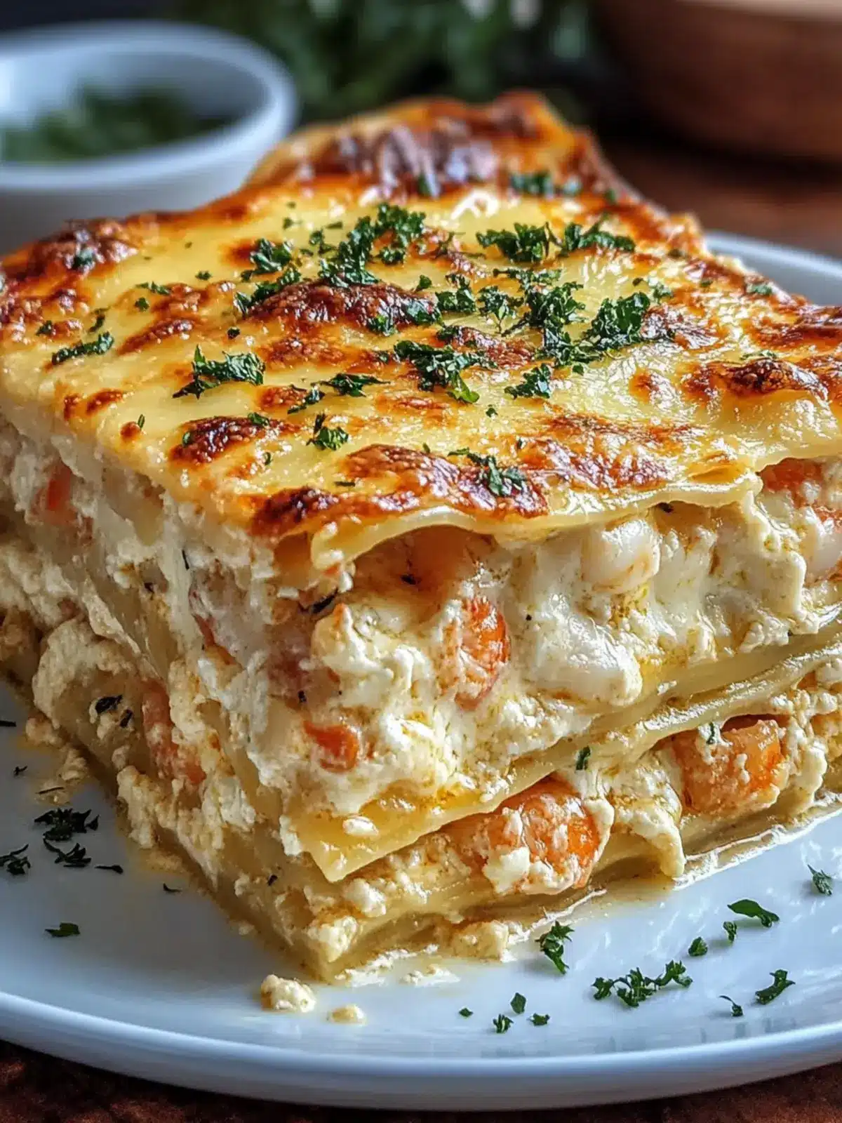 Seafood Lasagna with Shrimp & Crab