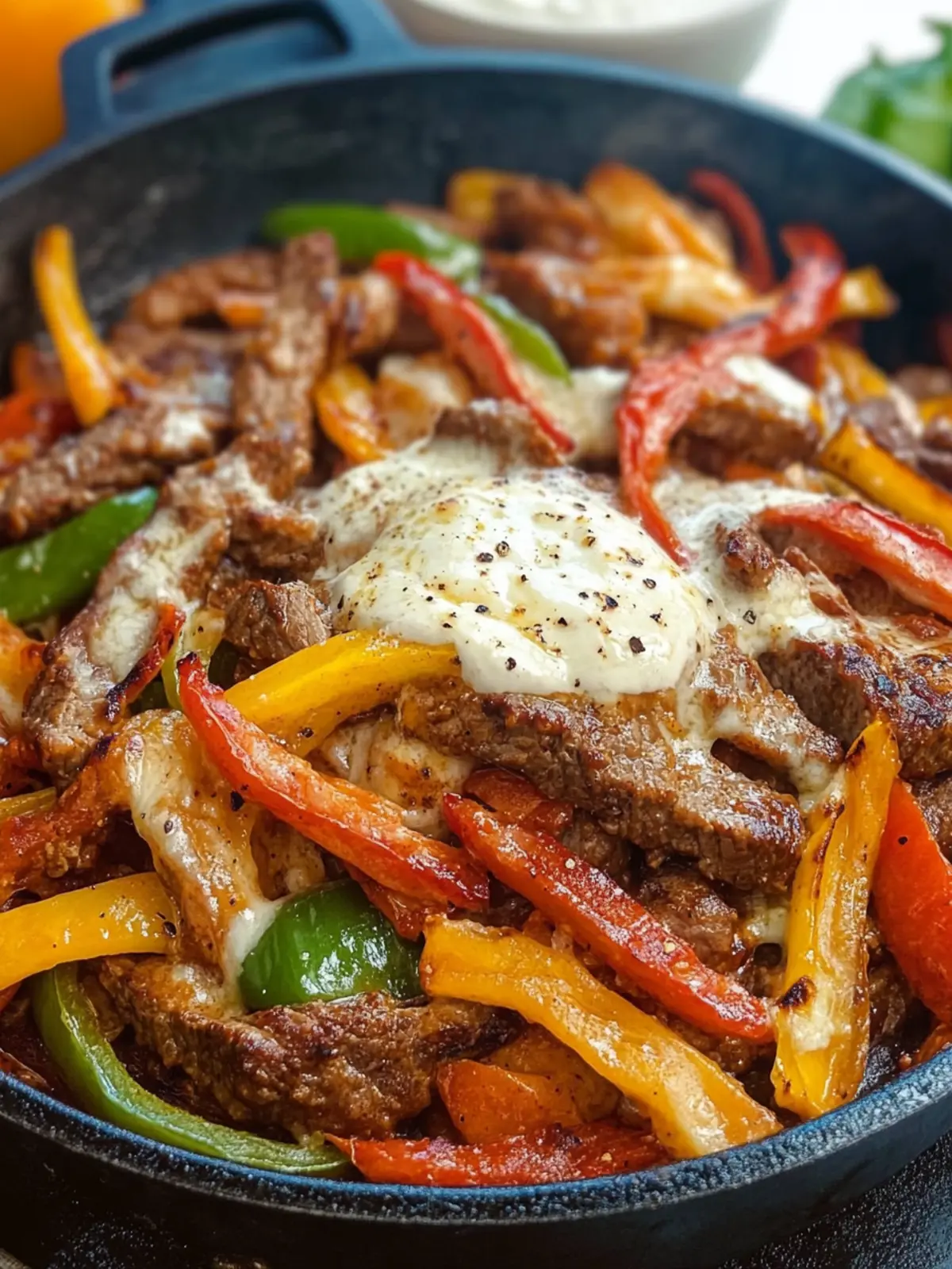 Savor the Flavor: Queso Steak Fajita Skillet Delight 3 Queso Steak Fajita Skillet