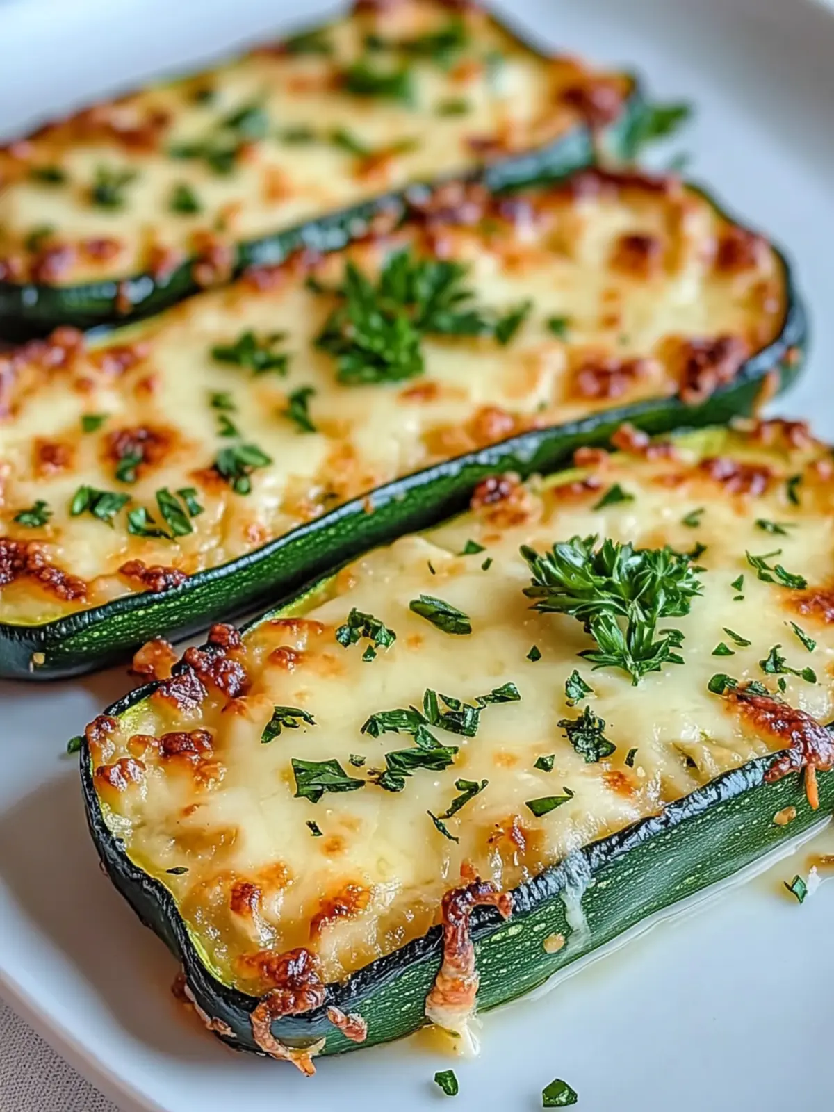 Gourmet Garlic Zucchini Steaks with Cheese - A Flavor Bomb! 2 Gourmet Garlic Zucchini Steaks with Cheese